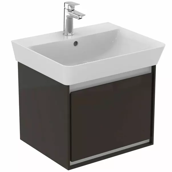 Dulap suspendat pentru lavoar maro inchis lemn Ideal Standard Connect Air Cube 48.5 cm [3]