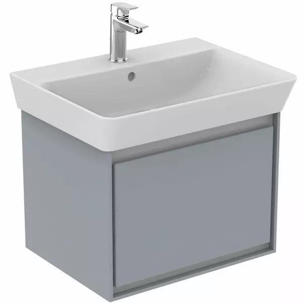 Dulap suspendat pentru lavoar gri deschis mat Ideal Standard Connect Air Cube 53.5 cm [3]