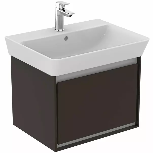 Dulap suspendat pentru lavoar maro inchis lemn Ideal Standard Connect Air Cube 53.5 cm [3]