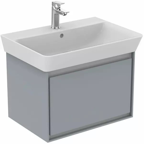  Dulapuri baie - Dulap suspendat pentru lavoar gri deschis mat Ideal Standard Connect Air Cube 58.5 cm