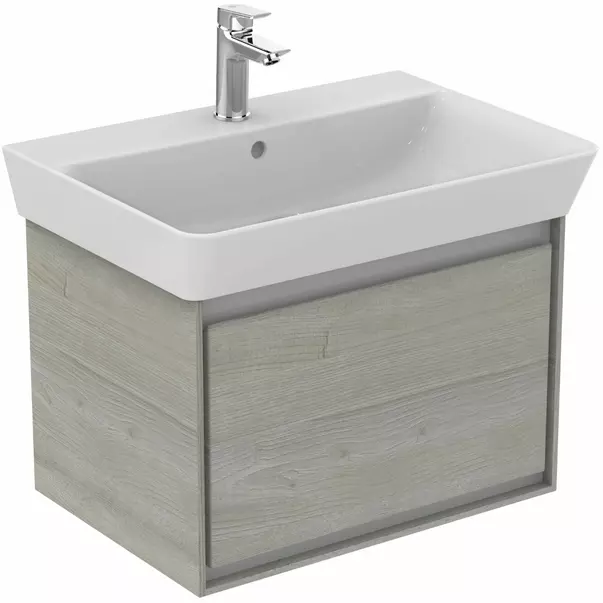  Dulapuri baie - Dulap suspendat pentru lavoar gri deschis lemn Ideal Standard Connect Air Cube 58.5 cm