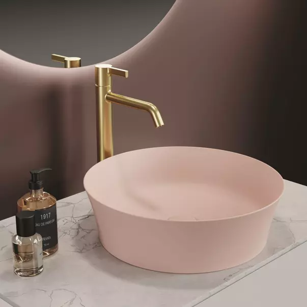 Lavoare - Lavoar pe blat Ideal Standard Atelier Ipalyss Nude 40 cm roz cu preaplin