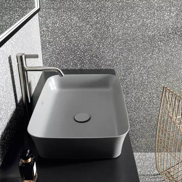 Lavoare - Lavoar pe blat Ideal Standard Atelier Ipalyss Concrete 65 cm gri beton