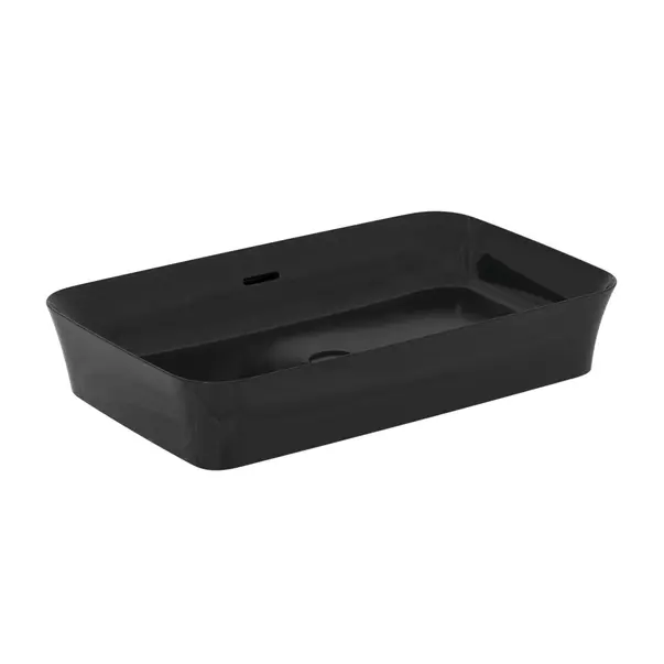 Lavoare - Lavoar pe blat Ideal Standard Atelier Ipalyss 65 cm negru lucios cu preaplin