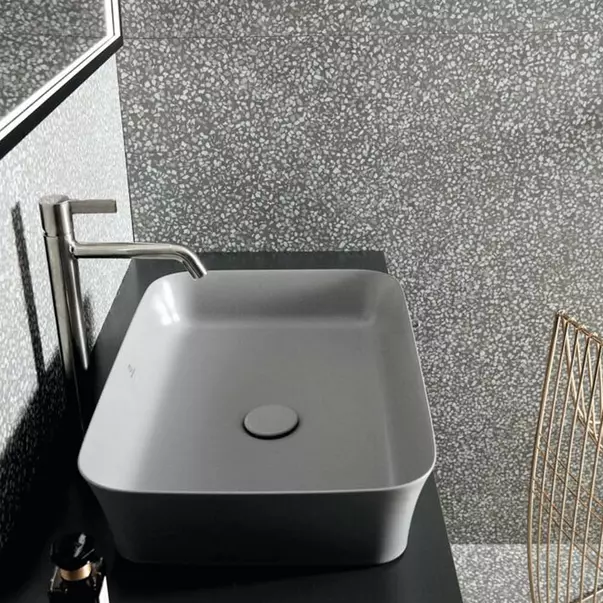 Lavoar pe blat Ideal Standard Atelier Ipalyss Slate Grey 65 cm gri cu preaplin [2]