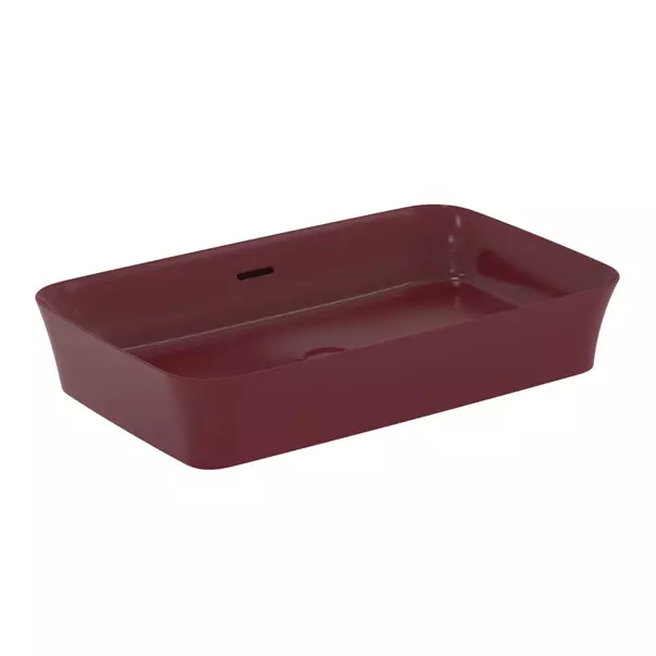 Lavoare - Lavoar pe blat Ideal Standard Atelier Ipalyss Pomegranate 65 cm rosu bordo cu preaplin