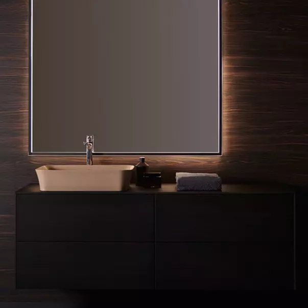 Lavoare - Lavoar pe blat Ideal Standard Atelier Ipalyss Nude 65 cm roz cu preaplin