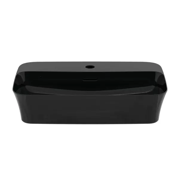 Lavoar pe blat Ideal Standard Atelier Ipalyss 55 cm negru lucios cu orificiu baterie [7]