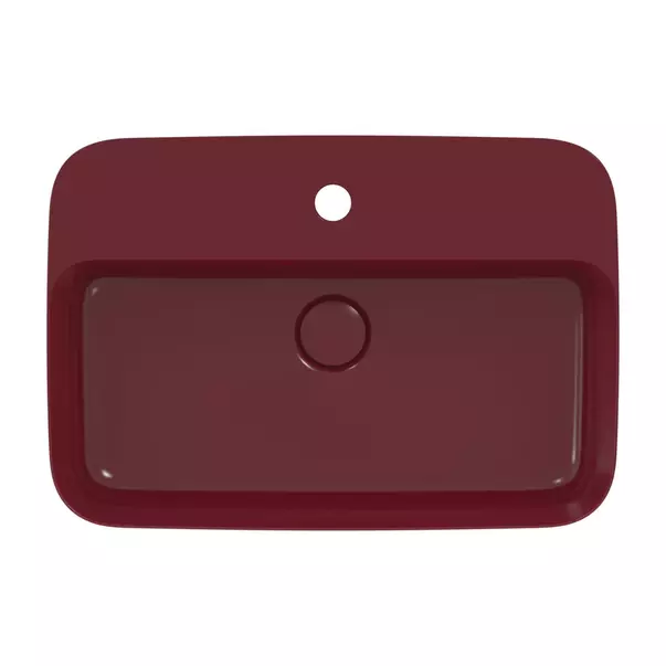 Lavoar pe blat Ideal Standard Atelier Ipalyss Pomegranate 55 cm rosu bordo cu orificiu baterie [5]