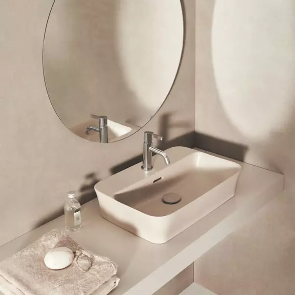 Lavoare - Lavoar pe blat Ideal Standard Atelier Ipalyss Mink 55 cm bej cu orificiu baterie