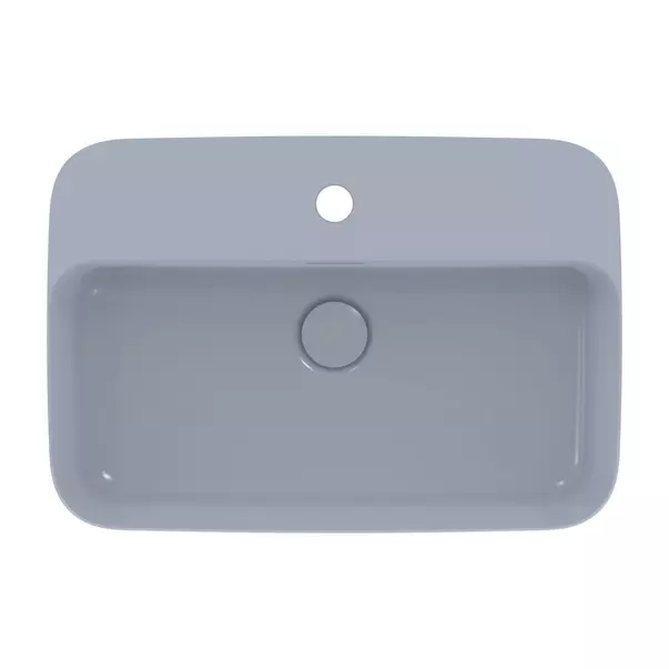 Lavoar pe blat Ideal Standard Atelier Ipalyss Powder 55 cm albastru cu orificiu baterie [5]