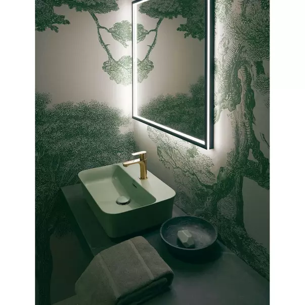 Lavoar pe blat Ideal Standard Atelier Ipalyss Sage 55 cm verde cu orificiu baterie [3]