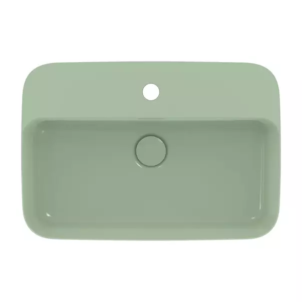 Lavoar pe blat Ideal Standard Atelier Ipalyss Sage 55 cm verde cu orificiu baterie [5]