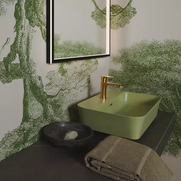 Lavoar pe blat Ideal Standard Atelier Ipalyss Sage 55 cm verde cu preaplin [2]