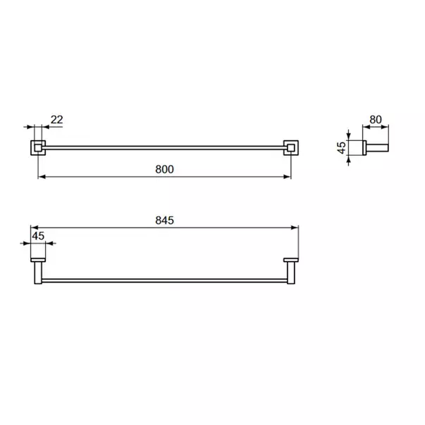 Suport prosop bara Ideal Standard IOM 80 cm [3]