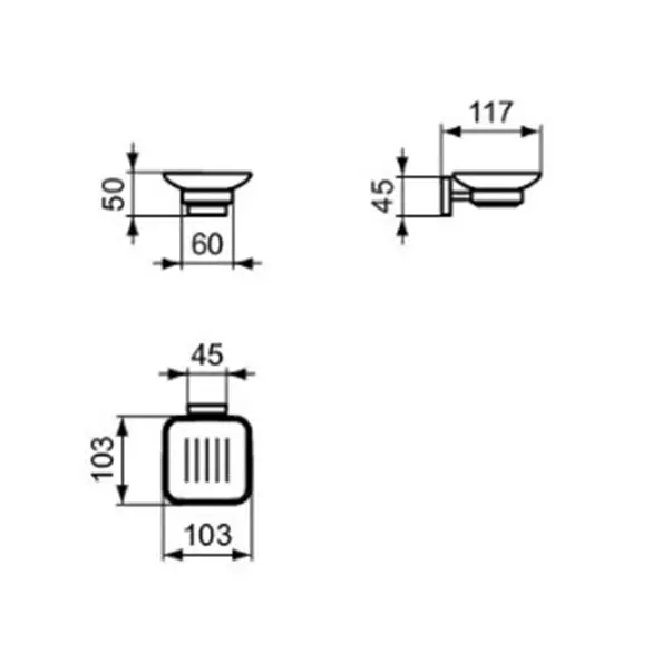 Savoniera Ideal Standard IOM cu sticla mata [3]