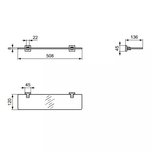 Etajera sticla Ideal Standard IOM [3]