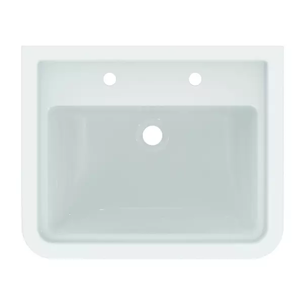Lavoar suspendat Ideal Standard Atelier Calla alb lucios 62 cm cu 2 orificii baterie si preaplin [8]