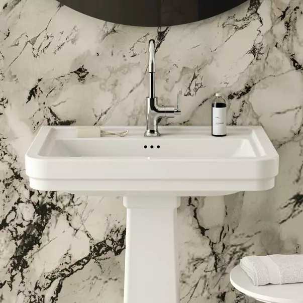 Lavoar suspendat Ideal Standard Atelier Calla alb lucios 72 cm cu orificiu baterie si preaplin [5]
