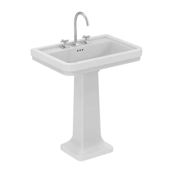 Lavoar suspendat Ideal Standard Atelier Calla alb lucios 72 cm cu 3 orificii baterie si preaplin [8]