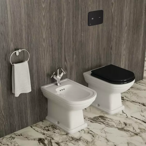 Bideu pe pardoseala Ideal Standard Atelier Calla BTW alb lucios [3]