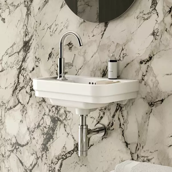 Lavoar suspendat Ideal Standard Atelier Calla alb lucios 50 cm cu orificiu baterie stanga [2]