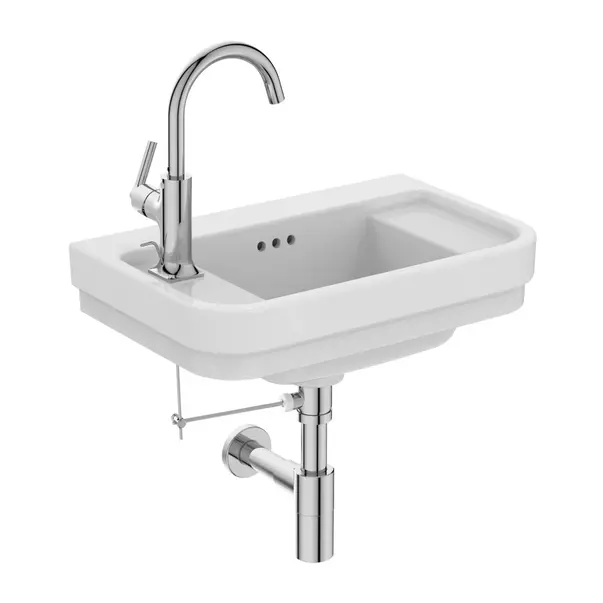 Lavoar suspendat Ideal Standard Atelier Calla alb lucios 50 cm cu orificiu baterie stanga [7]