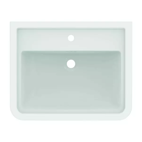 Lavoar pe mobilier Ideal Standard Atelier Calla alb lucios 67 cm cu orificiu baterie si preaplin [11]