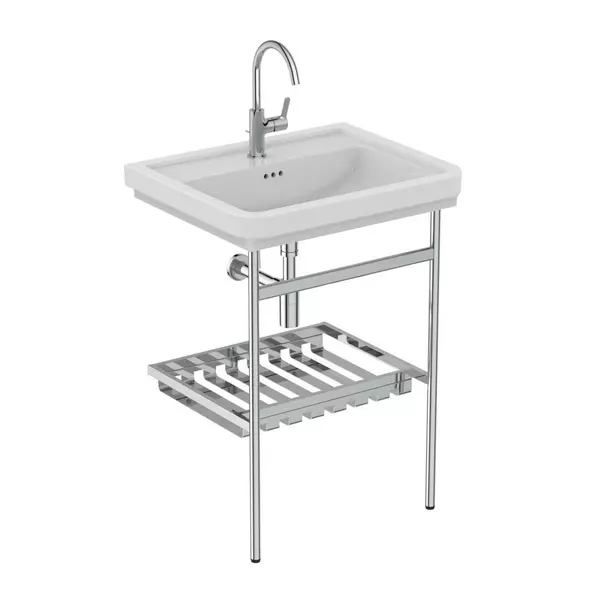 Lavoar pe mobilier Ideal Standard Atelier Calla alb lucios 67 cm cu orificiu baterie si preaplin [8]