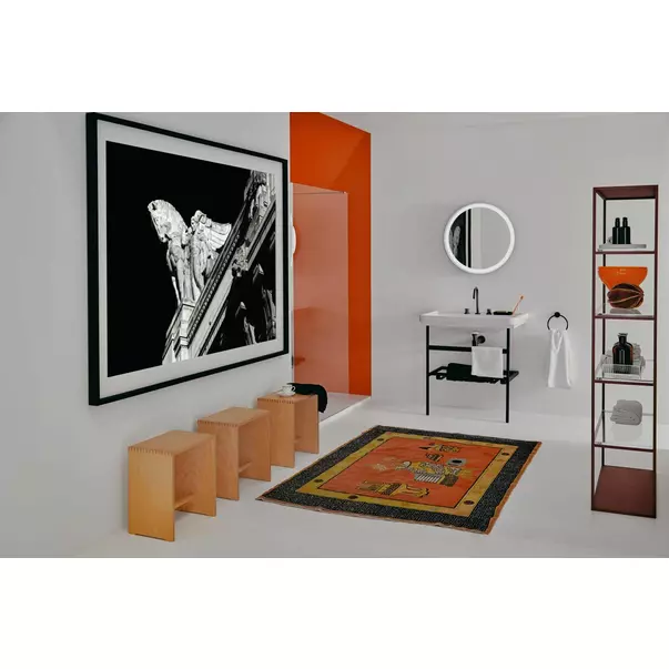 Lavoar pe mobilier Ideal Standard Atelier Calla alb lucios 67 cm cu 2 orificii baterie [3]