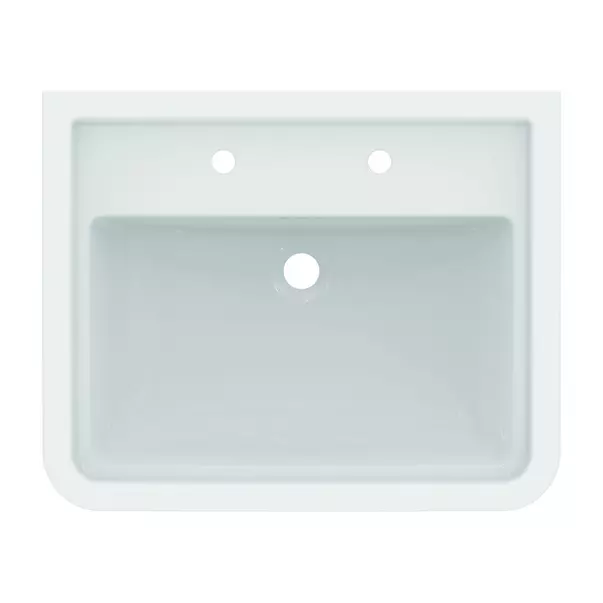 Lavoar pe mobilier Ideal Standard Atelier Calla alb lucios 67 cm cu 2 orificii baterie [6]