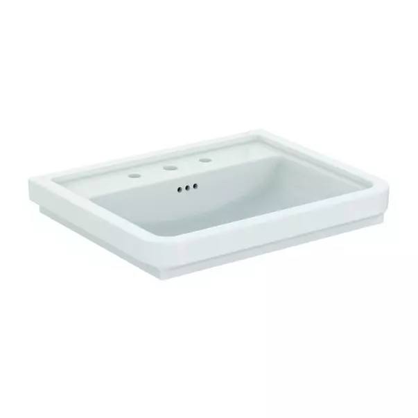 Lavoar pe mobilier Ideal Standard Atelier Calla alb lucios 67 cm cu 3 orificii baterie [2]