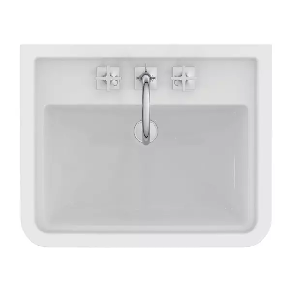 Lavoar pe mobilier Ideal Standard Atelier Calla alb lucios 67 cm cu 3 orificii baterie [8]