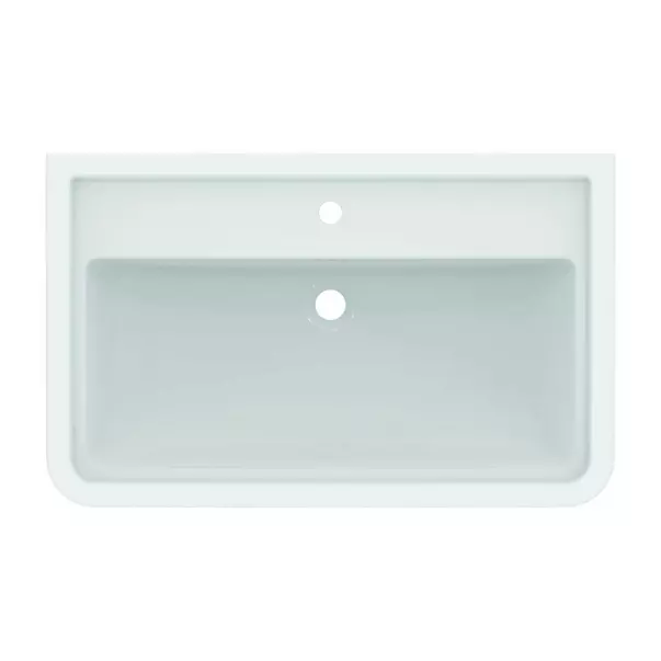 Lavoar pe mobilier Ideal Standard Atelier Calla alb lucios 87 cm cu orificiu baterie si preaplin [11]