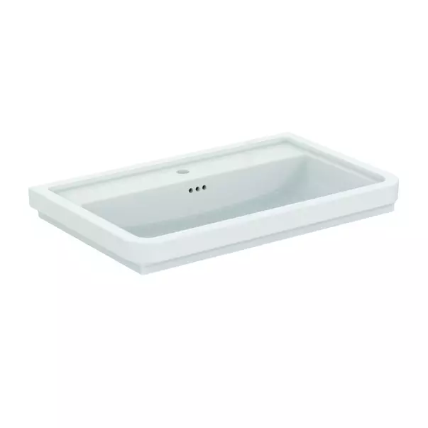 Lavoar pe mobilier Ideal Standard Atelier Calla alb lucios 87 cm cu orificiu baterie si preaplin [2]