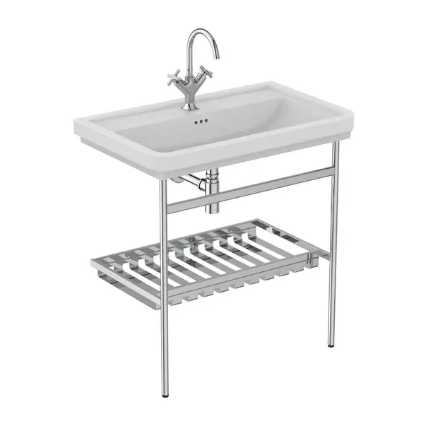 Lavoar pe mobilier Ideal Standard Atelier Calla alb lucios 87 cm cu orificiu baterie si preaplin [8]