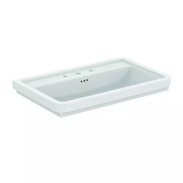 Lavoare - Lavoar pe mobilier Ideal Standard Atelier Calla alb lucios 87 cm cu 3 orificii baterie