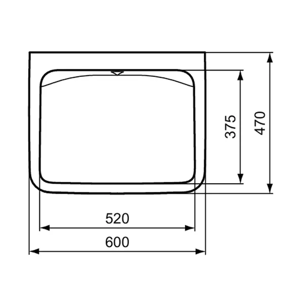 Lavoar suspendat Ideal Standard Contour 21 alb lucios 60 cm [11]