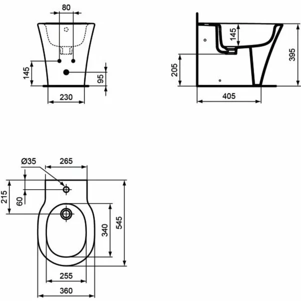 Bideu pe pardoseala BTW Ideal Standard Connect Air [3]