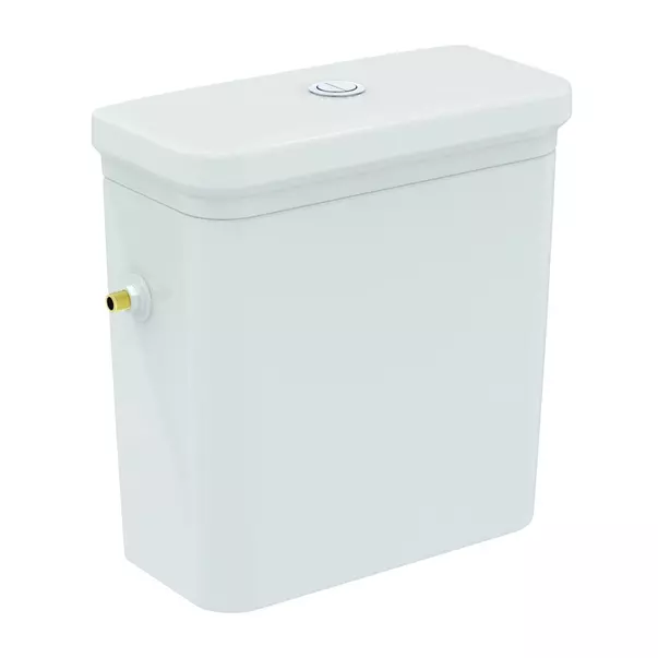 Seturi vase wc monobloc - Rezervor pe vas WC Ideal Standard Atelier Calla cu alimentare laterala alb lucios
