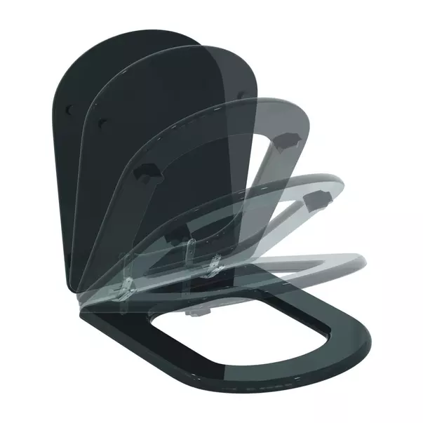 Capace wc - Capac WC Ideal Standard Atelier Calla softclose negru lucios