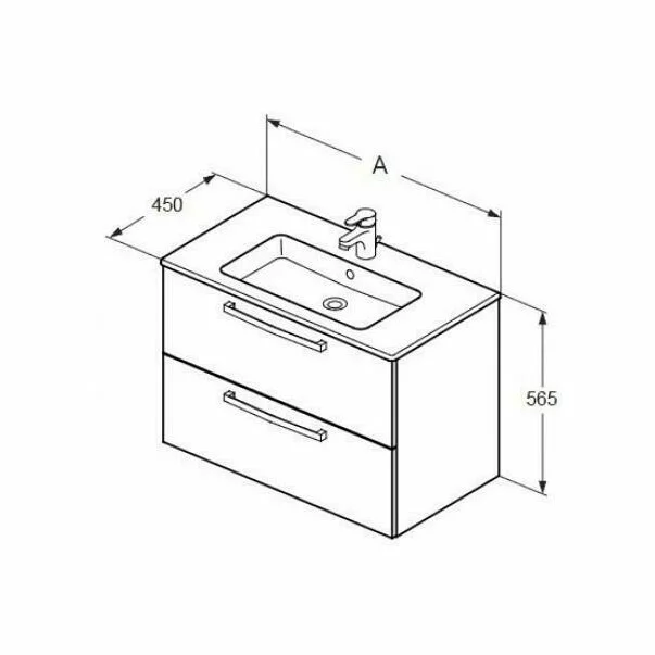 Dulap suspendat pentru lavoar Ideal Standard Tempo pal stejar 60 cm [2]