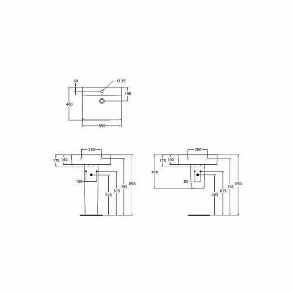 Lavoar suspendat Ideal Standard Connect Cube 55cm [6]