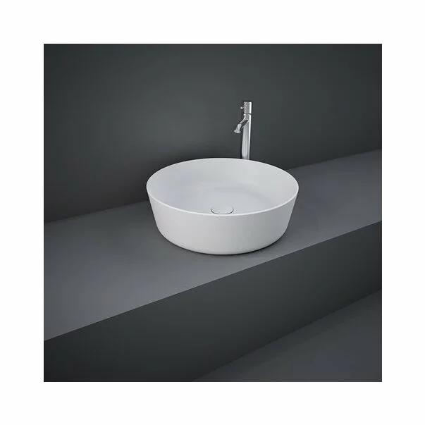 Obiecte Sanitare - Lavoar pe blat Rak Feeling rotund 42 cm alb mat