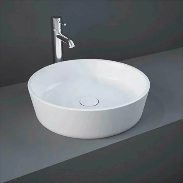 Lavoar pe blat Rak Feeling rotund 42 cm alb lucios [1]