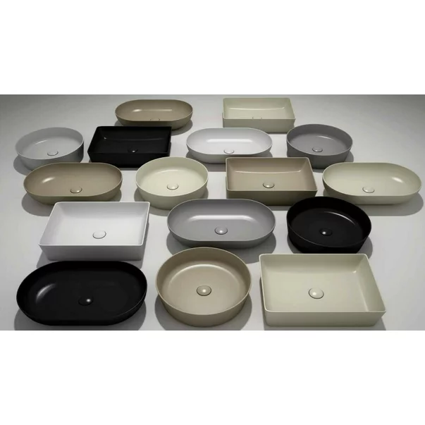 Lavoar pe blat Rak Feeling rotund 42 cm alb lucios [5]