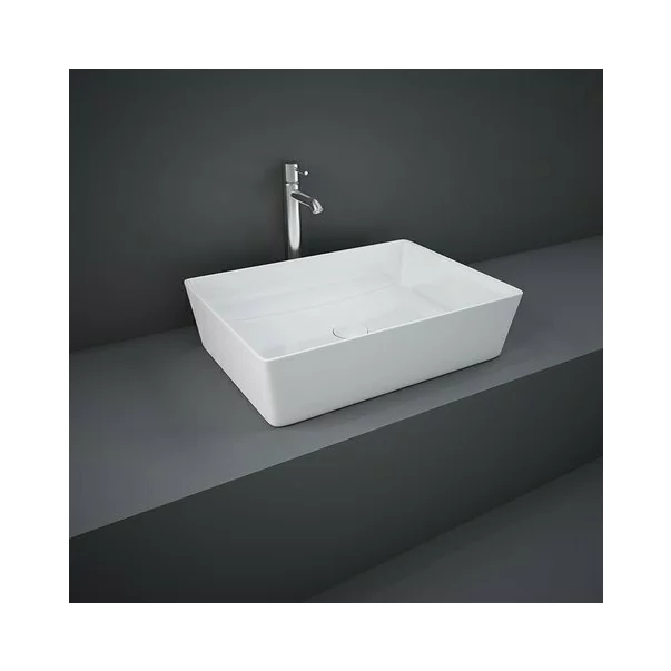Lavoar pe blat Rak Feeling rectangular 50 cm alb lucios [1]