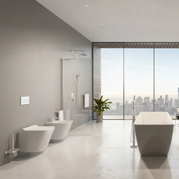 Obiecte Sanitare - Vas WC suspendat rimless cu capac softclose Omnires Fontana alb