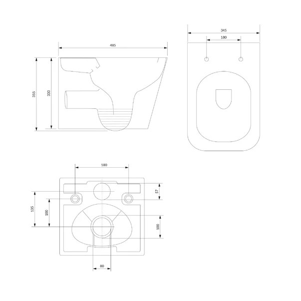 Vas WC suspendat rimless cu capac softclose Omnires Fontana alb [4]