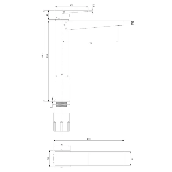 Baterie lavoar inalta Omnires Fresh [2]